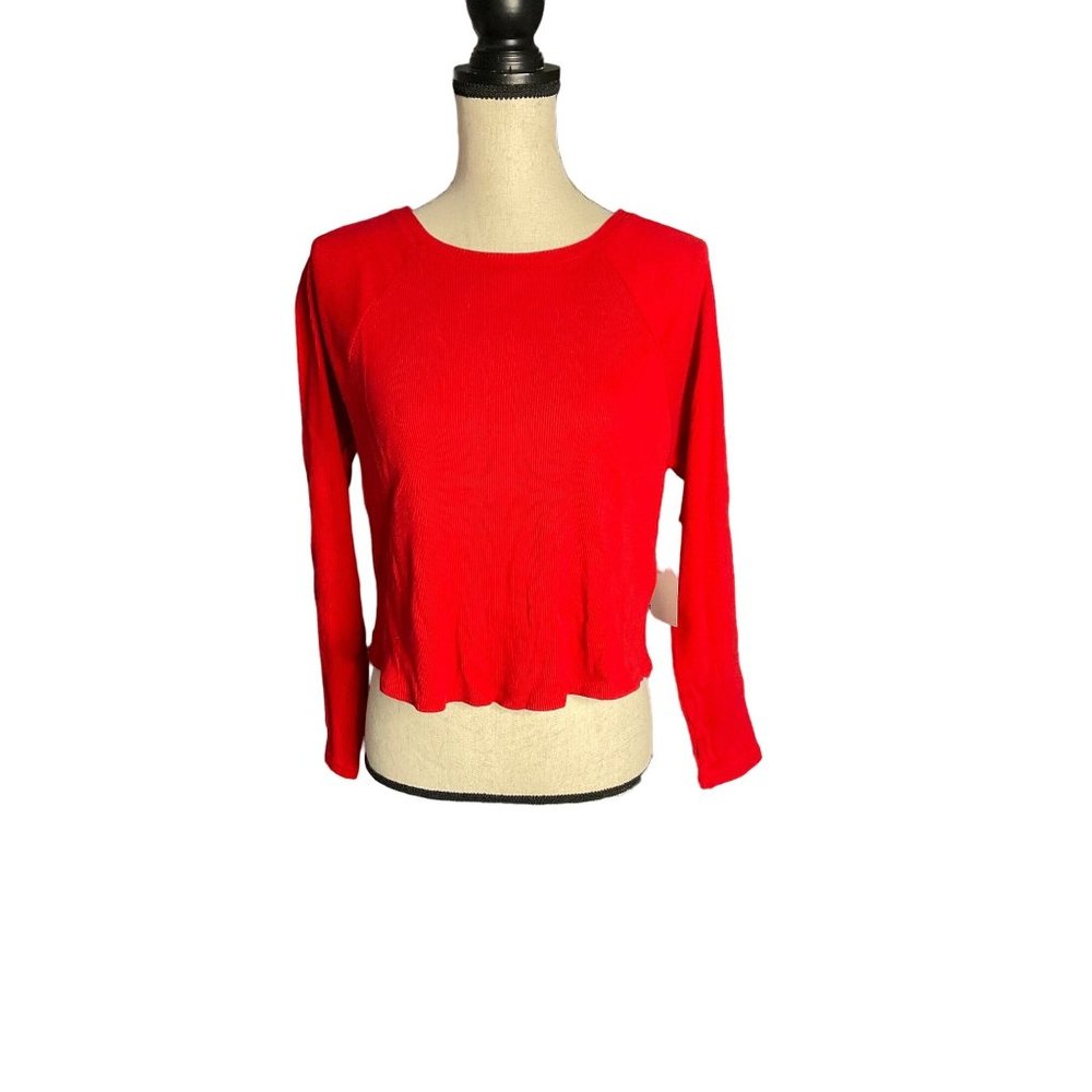 Z By Zella Girls Ribbed long sleeve in Red Couture XL 14-16